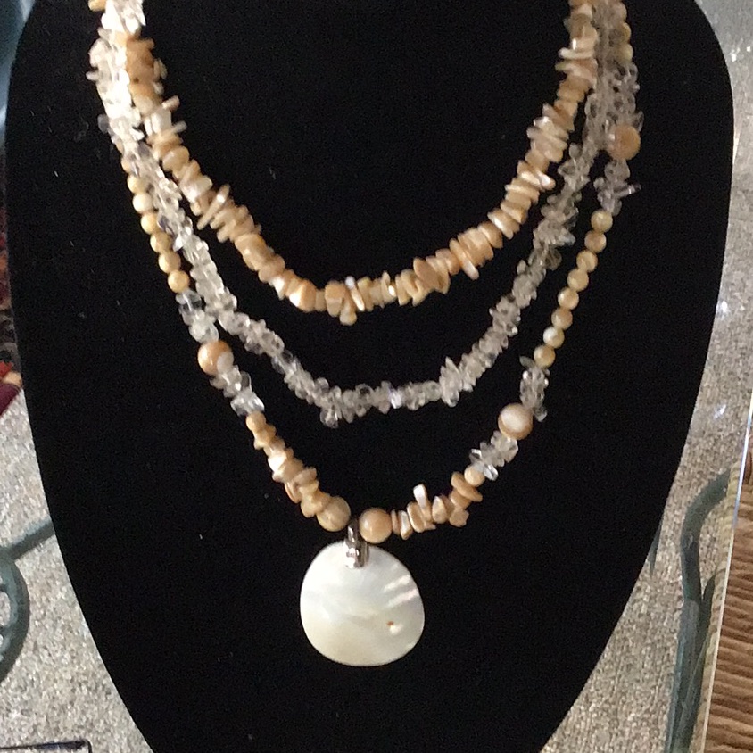 Gorgeous Handcrafted Semi Precious Tiered Necklace 65$